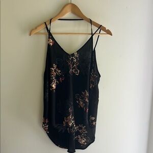 Astr Black and Gold Sleeveless Camisole Top